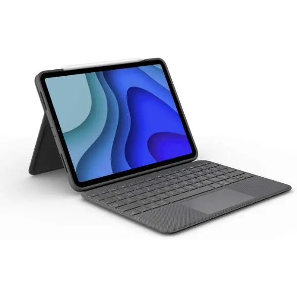 Logitech Folio Touch iPad Pro 11-inch 1st - 4th Gen 2018 -2022 Keyboard Case Backlit Keyboard Trackpad QWERTY Grey - Refurbished Logitech