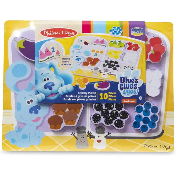 Melissa & Doug Blue's Clues & You! Wooden Chunky Puzzle - Fridge Food Nickleodeon
