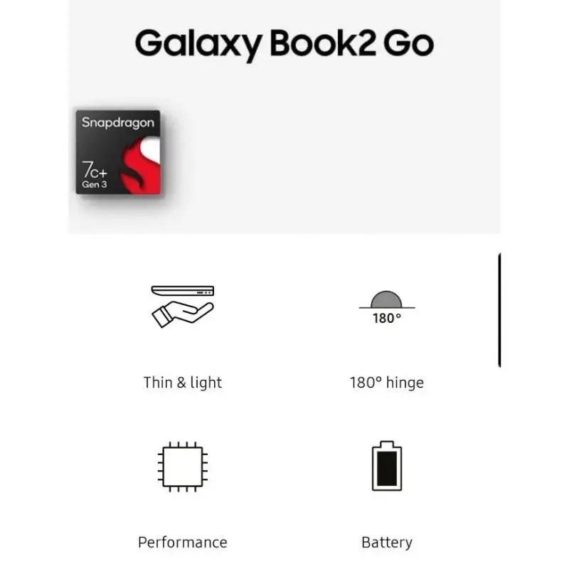 Samsung Galaxy Book2 Go 5G 14" FHD Laptop Snapdragon 7c+ 4GB RAM 128GB Storage - Refurbished Samsung