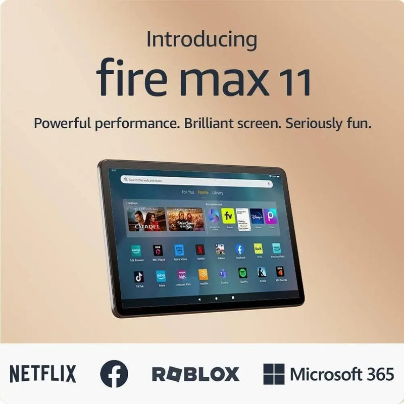 Amazon Fire Max 11 4GB RAM tablet  vivid 11" 2K display With Ads (New) - The Outlet Shop