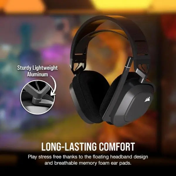Corsair HS80 Max Bluetooth Wireless RGB On-Ear Gaming Headset Black  - New Corsair