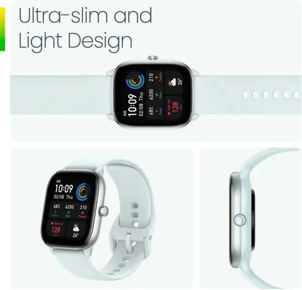 Amazfit GTS 4 Mini Smart Watch Fitness Tracker - White - New Amazfit