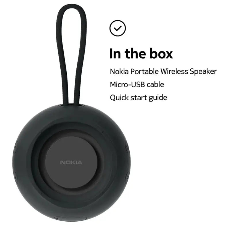 Nokia Portable Wireless Speaker - Black - New Nokia