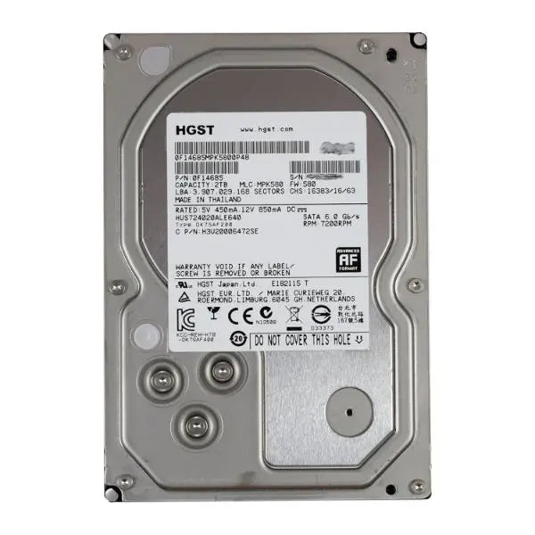 HGST 2TB SATA HDD 7200RPM Hard Drive HGST