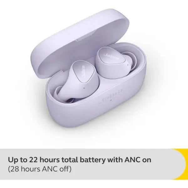 Jabra Elite 4 Wireless Earbuds Active Noise Cancelling Bluetooth Earphones - Lilac - New Jabra