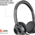 Poly Voyager 4320 UC Wireless USB-A Headset With Boom Mic & Bluetooth Adapter Plantronics