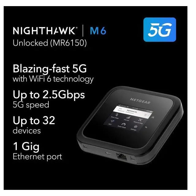 Netgear Nighthawk M6 Mobile 5G Wifi 6 Hotspot/Router Netgear