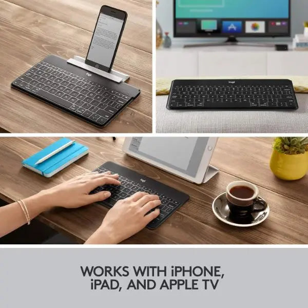 Logitech Keys To Go Ultra Slim Keyboard With iPhone Stand UK Layout Logitech