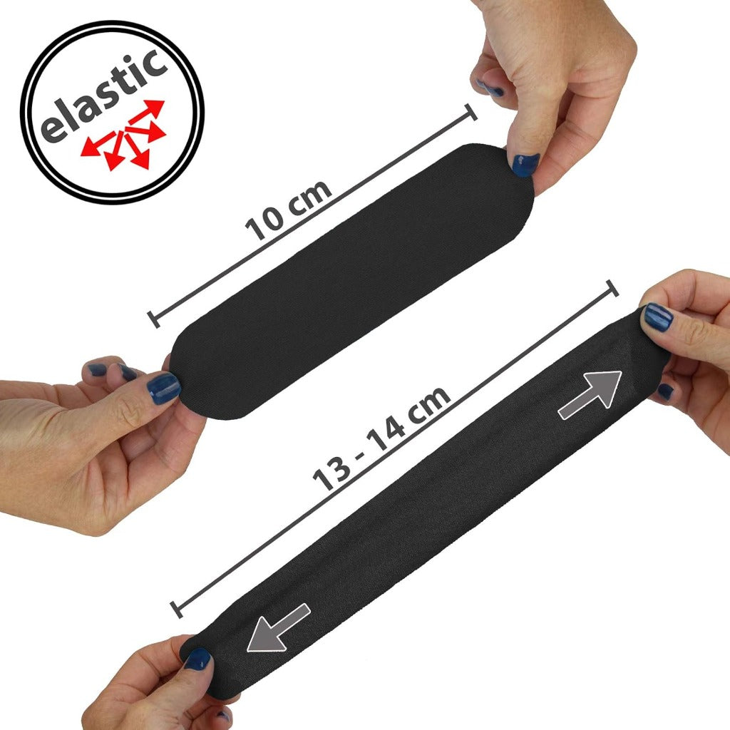 ALPIDEX Kinesiology Tape 6 Rolls - 5m x 5cm Black Elastic Muscle Support Strapping Tape - Skin Friendly - Damaged Box