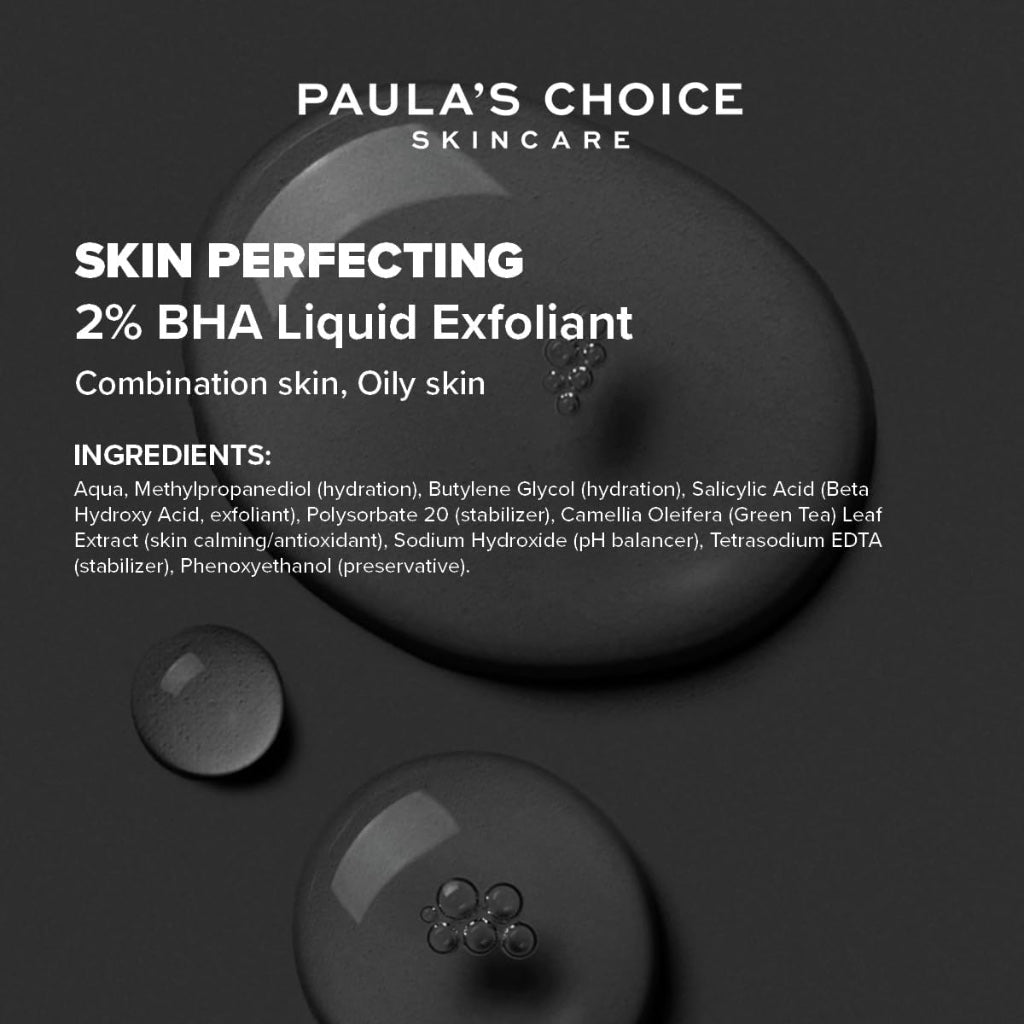 Paula's Choice SKIN PERFECTING 2% BHA Liquid Exfoliant - Salicylic Acid for Oily, Acne Prone Skin - 118ml - BBE 07/2025