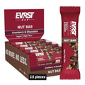 EVRST Cranberry & Chocolate Nut Bars 15 x 35g - Gluten Free, High Fibre, No Palm Oil, Natural Protein, 182 kcal - New - BBE 03/2026