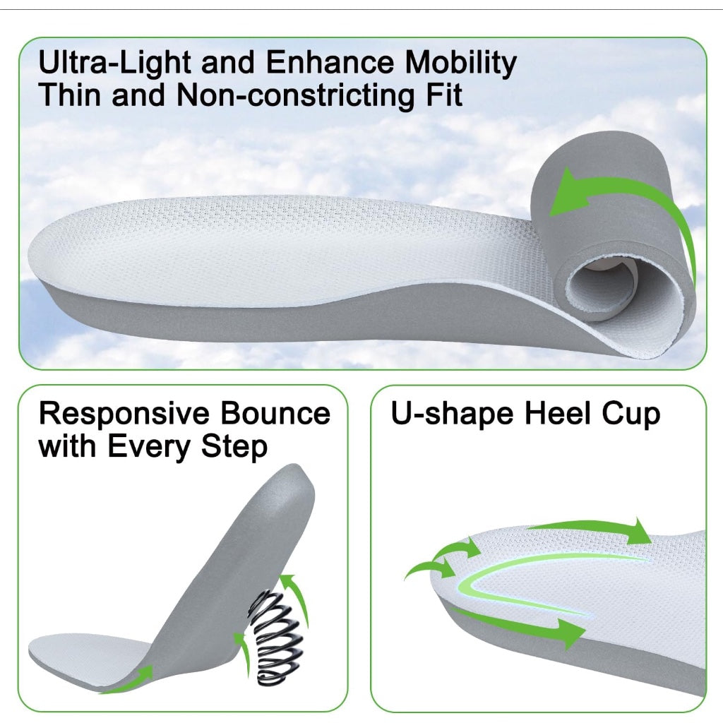 Endoto Insoles for Air Force 1 - Replacement Inserts - EU43 UK8.5 US M9.5/W11 - Damaged Box