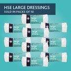 Reliance Medical Large HSE Dressing Bandage - Sterile, 18x18cm, First Aid Kit Refill, 10 Pack - New