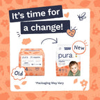 Pura Baby Nappies Size 4 - 144 Count - 8-14kg - Hypoallergenic Sensitive Skin - Leak Protection - Damaged Box