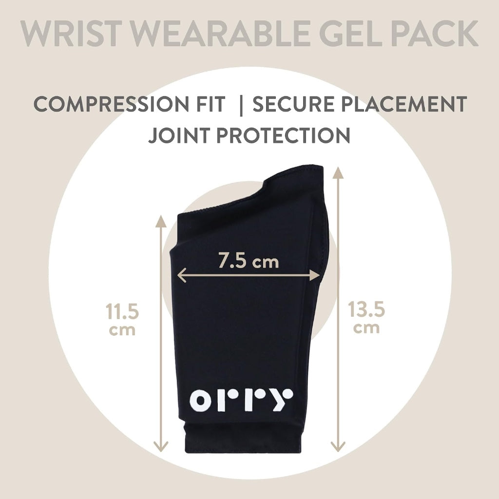 ORRY Wrist Wearable Gel Pack - Heat & Cold Therapy Wrap for Pain Relief - Reusable Hot & Cold Compress - New