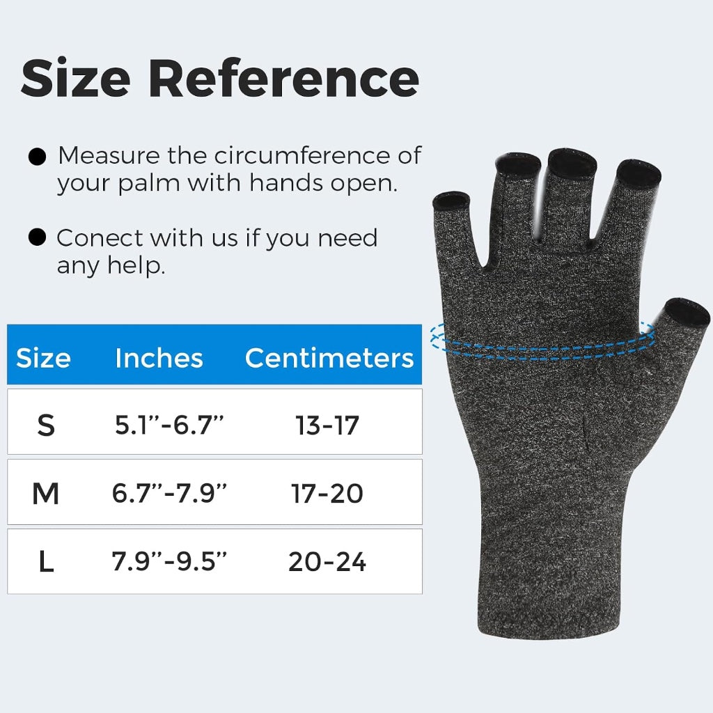 Donfri Arthritis Compression Gloves - Hand Support for Typing - 2 Pairs - Large - New