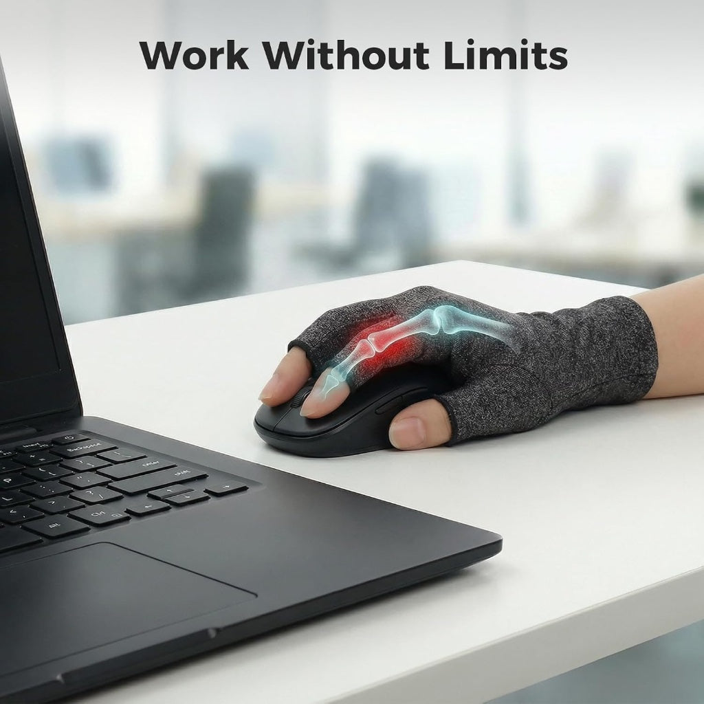 Donfri Arthritis Compression Gloves - Hand Support for Typing - 2 Pairs - Large - New