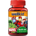 Wellkid Marvel Kids MultiVitamins - 50 Chewable Gummies - Children's Daily Health Supplement - New - BBE 02/2027