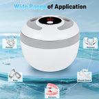 TechKen Ultrasonic Retainer Cleaner - 45kHz Dental Machine with UV Light - Portable for Dentures, Aligner, Mouthguard - White Gray - Damaged Box