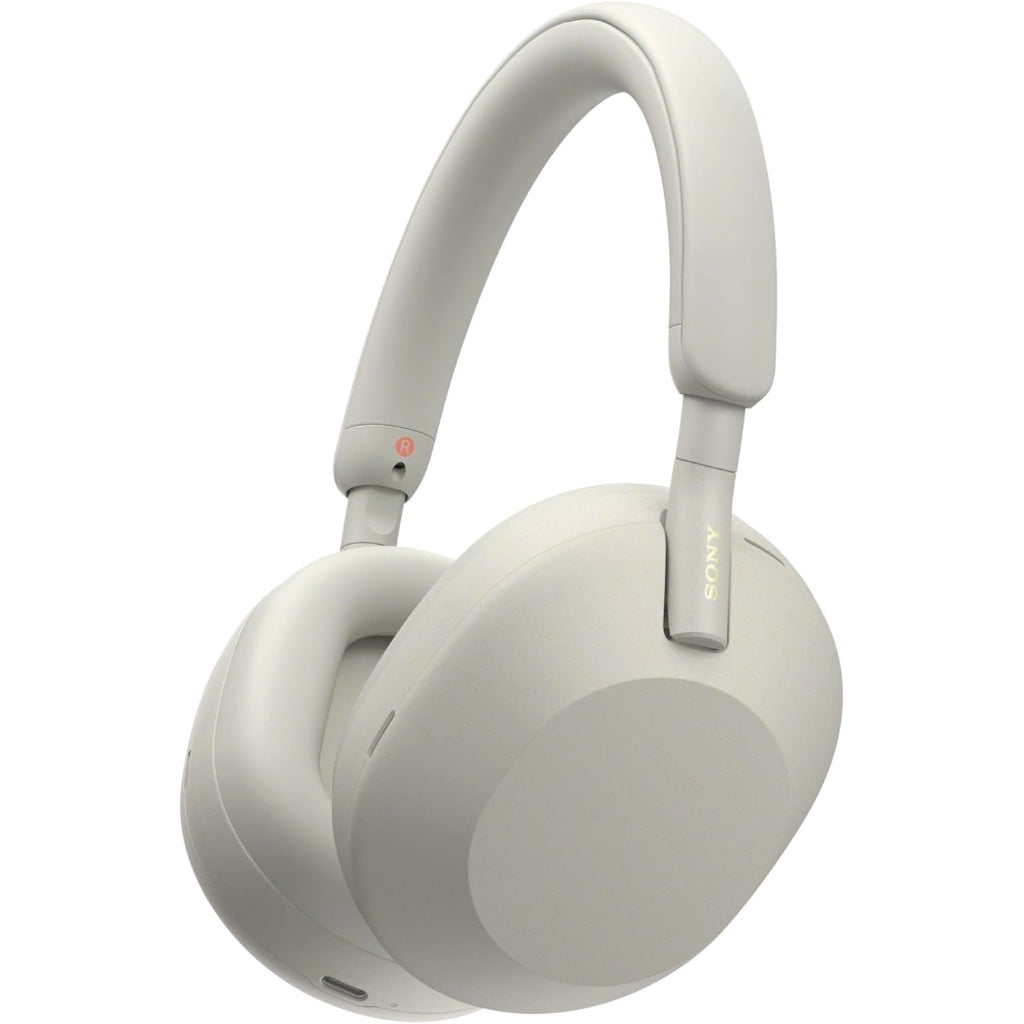 Sony WH-1000XM5 Wireless Over-Ear Headphones, Premium Active Noise Cancelling with personalized Spatial Audio, Up to 30hr Battery Life, Bluetooth Headphones, Silver - New