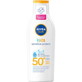 NIVEA SUN Kids Protect & Sensitive Sun Lotion SPF 50+ - 200ml Sunscreen for Sensitive Skin - Immediate Protection - New