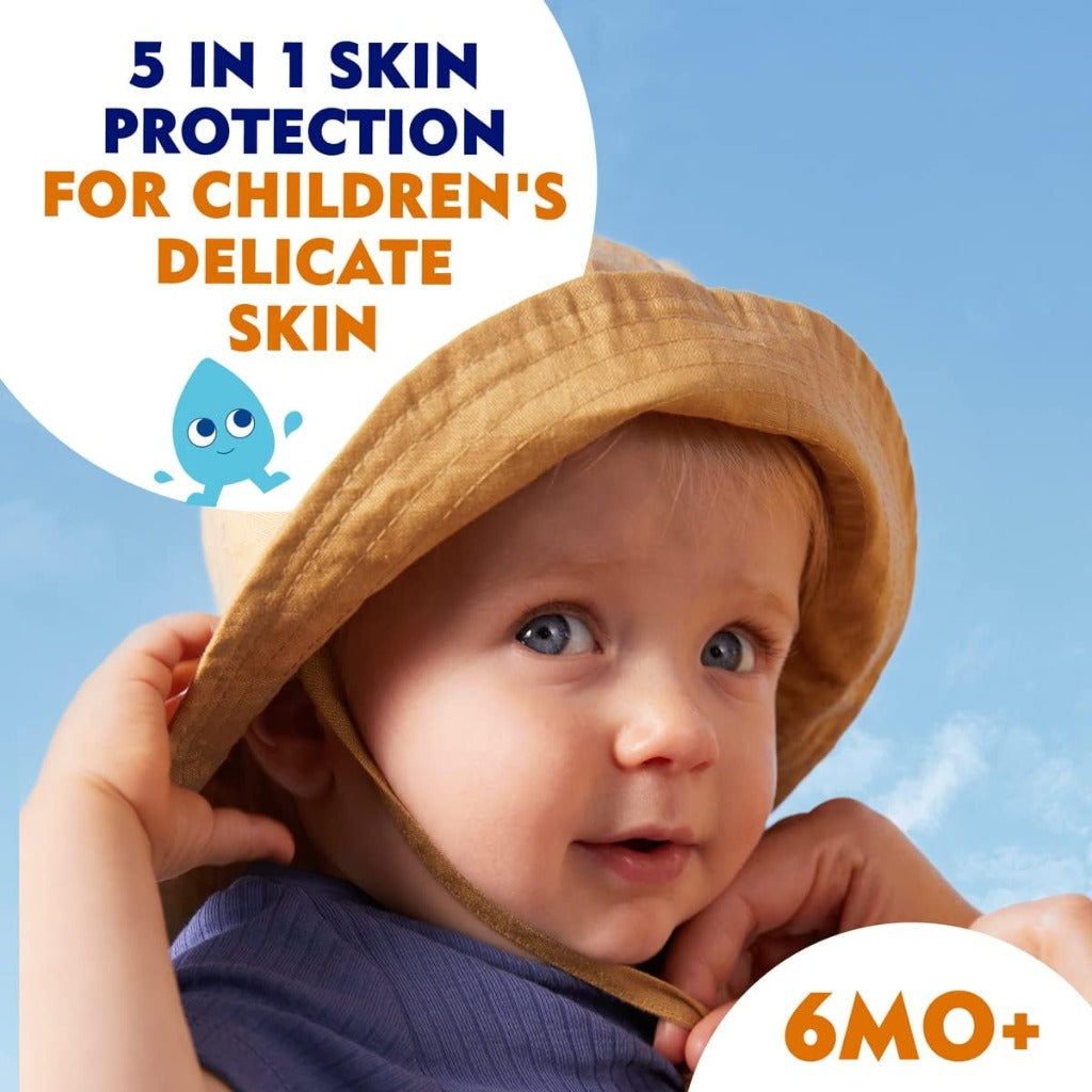 NIVEA SUN Kids Protect & Sensitive Sun Lotion SPF 50+ - 200ml Sunscreen for Sensitive Skin - Immediate Protection - New
