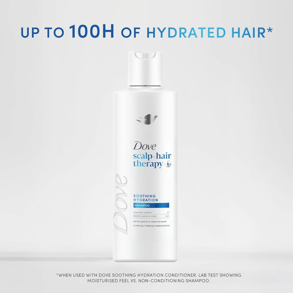 Dove Scalp + Hair Therapy Soothing Hydration Shampoo - Hyaluron-Complex, Glycerin - 250ml Hair Care - New