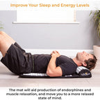 LyfeFocus Acupressure Mat & Pillow Set - Black & White Spike Massage Kit with Travel Bag - New
