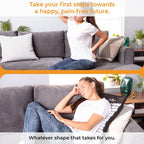 LyfeFocus Acupressure Mat & Pillow Set - Black & White Spike Massage Kit with Travel Bag - New