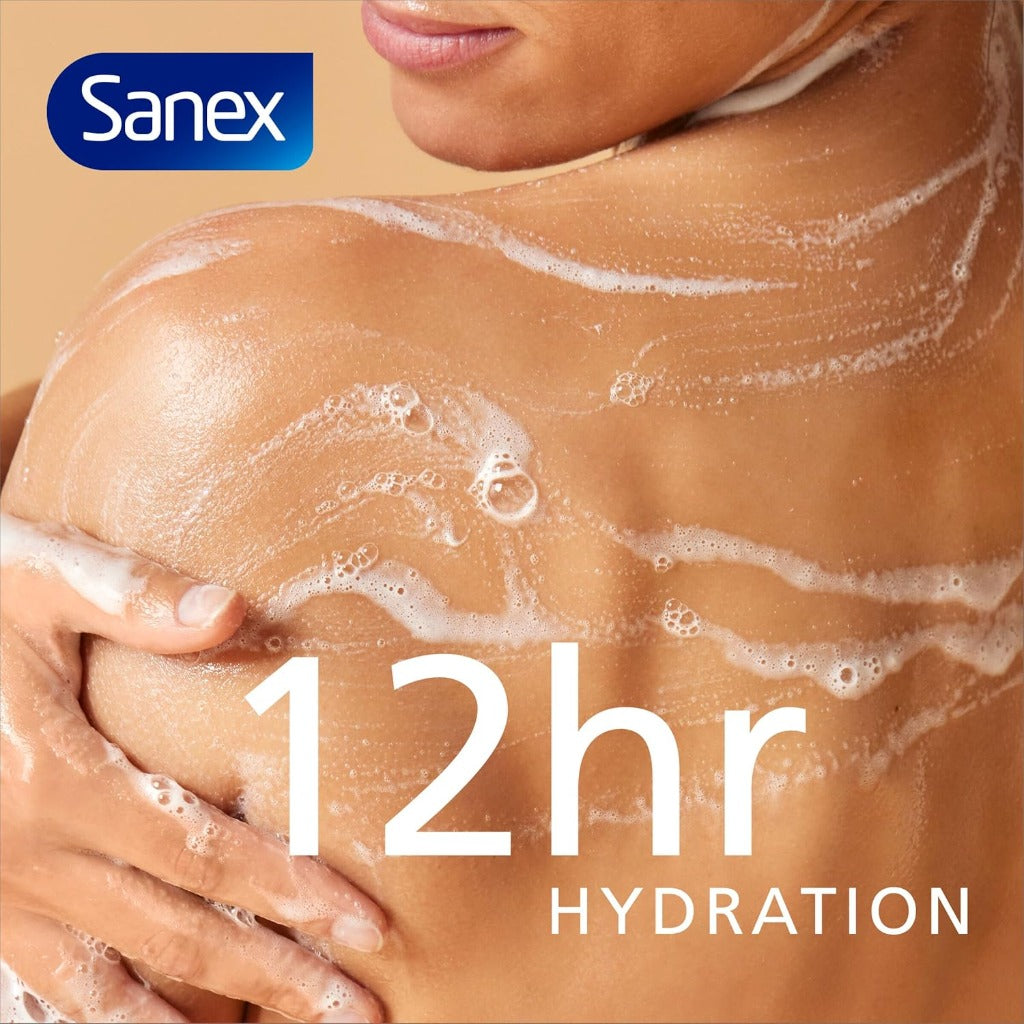 Sanex Expert Skin Health Sensitive Shower Gel 720ml x 4 Pump - Dermatologically Tested Body Wash - New