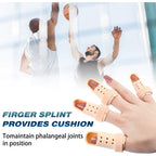 Finger Splint Mallet Finger Support Brace - 10 Pieces Plastic Adjustable Protector for Joint Protection, 5 Sizes - Very Good