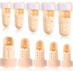 Finger Splint Mallet Finger Support Brace - 10 Pieces Plastic Adjustable Protector for Joint Protection, 5 Sizes - Very Good