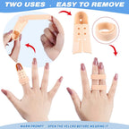 Finger Splint Mallet Finger Support Brace - 10 Pieces Plastic Adjustable Protector for Joint Protection, 5 Sizes - Very Good