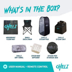CHILLZ Steam Sauna XL - Full Body Portable Tent - 1200W 4L Generator - Home Spa Relaxation - Damaged Box