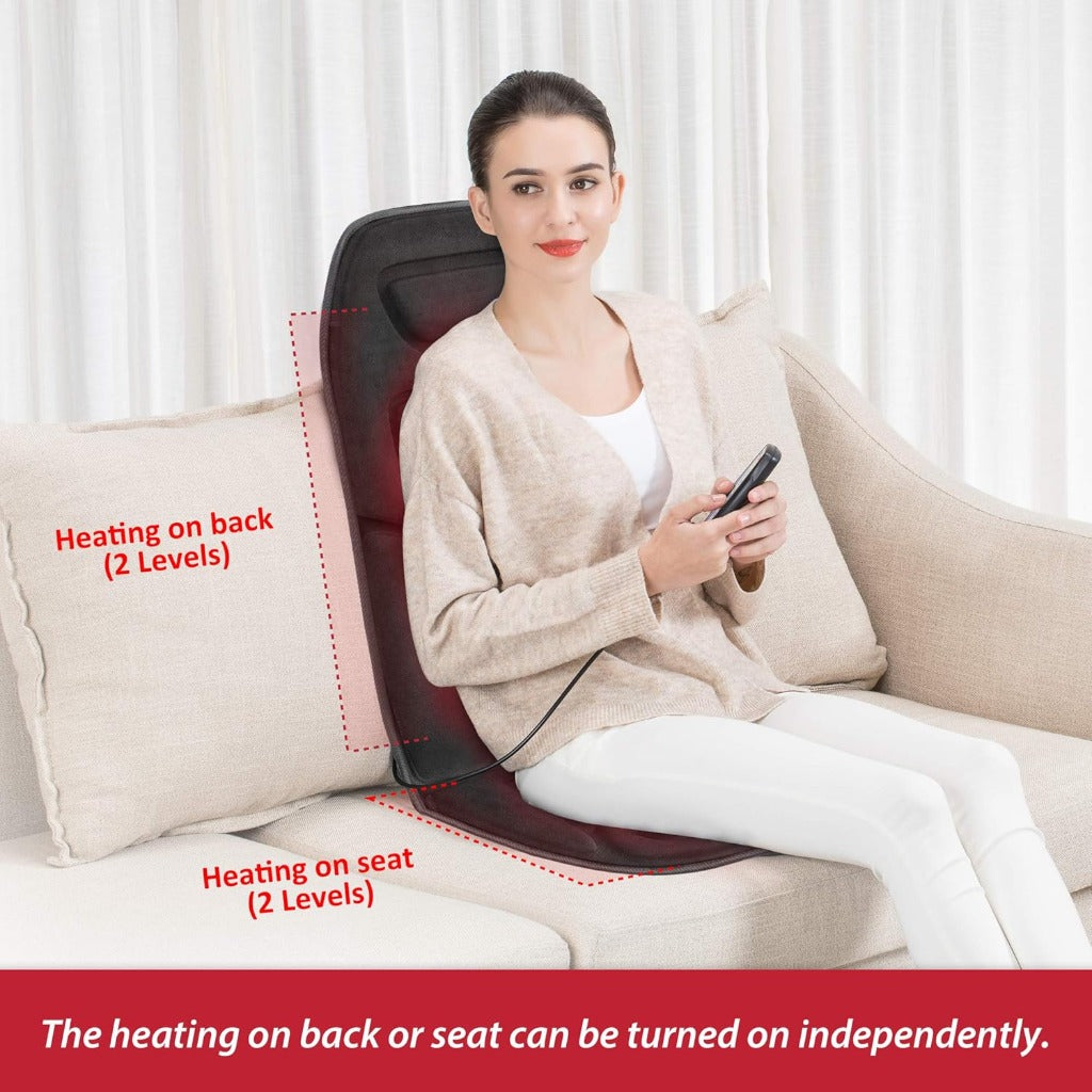 COMFIER Back Massager with Heat - Massage Chair Pad - 10 Vibration Motors - Seat Cushion for Home Office Car - Very Good