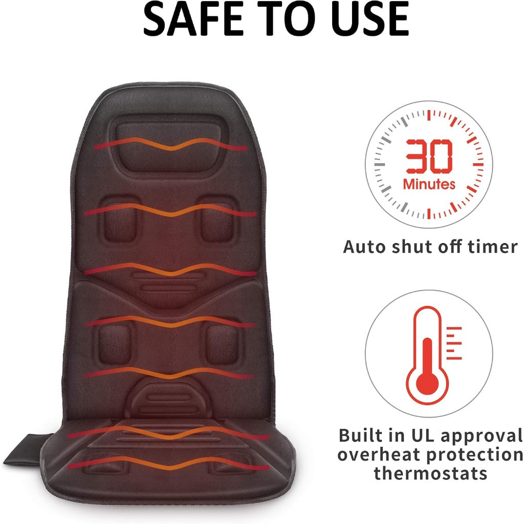 COMFIER Back Massager with Heat - Massage Chair Pad - 10 Vibration Motors - Seat Cushion for Home Office Car - Very Good