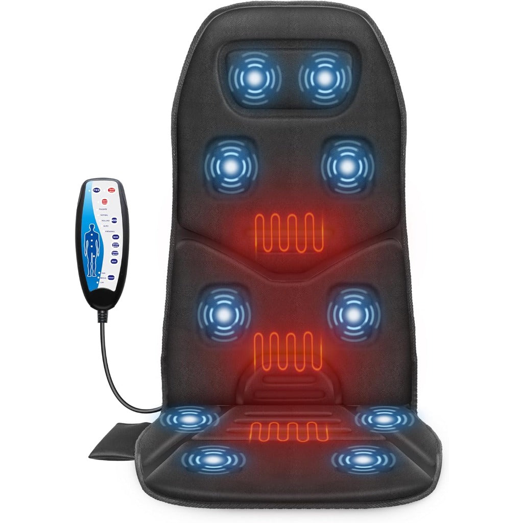COMFIER Back Massager with Heat - Massage Chair Pad - 10 Vibration Motors - Seat Cushion for Home Office Car - Very Good