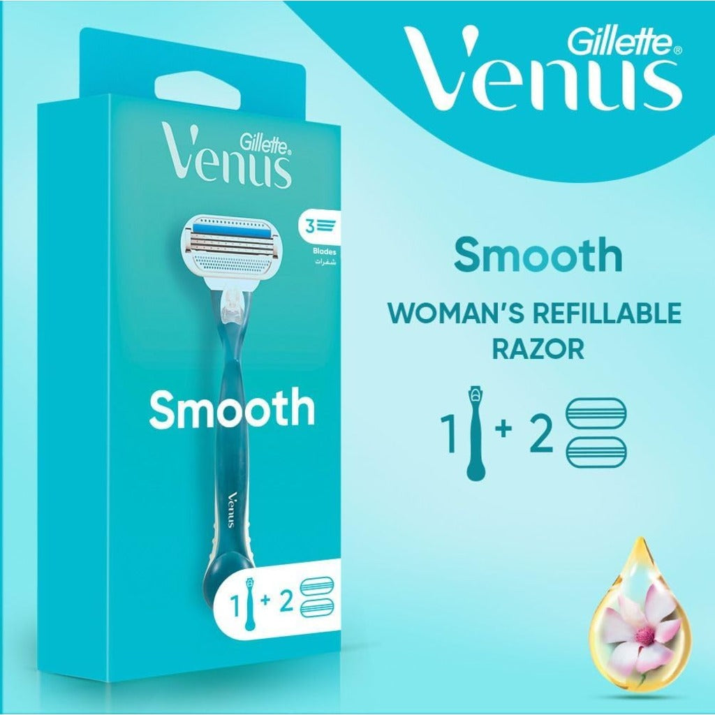 Gillette Venus Smooth Razor Shaver Women's Ladies Shaving Blades - Damaged Box