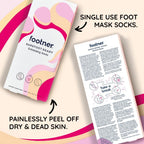 Footner Exfoliating Foot Mask Socks - Foot Peel for Hard Skin - Single 60 Minute Treatment - Smooth Soft Feet - Damaged Box