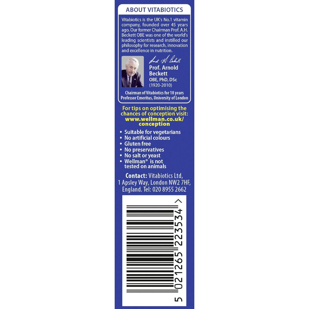 Wellman Wellman Conception Pregnancy Vitamin for Men 30count (Pack of 1) - Damaged Box - BBE 08/2027