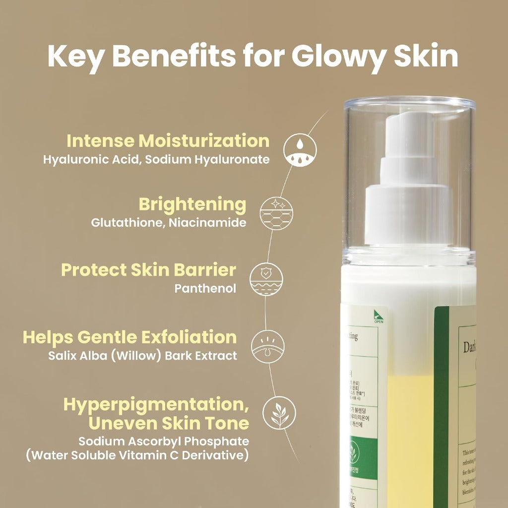Ax-Y's Dark Spot Glow Toner 100ml - Ilios Brightening Face Skincare Solution for Pigmentation - Damaged Box - BBE 12/2028