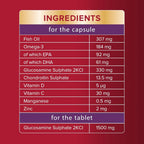 Seven Seas JointCare MAX Glucosamine Omega-3 Chondroitin Vitamins C D Manganese Zinc 30-Day Pack Supplement - Damaged Box - BBE 07/2026