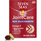Seven Seas JointCare MAX Glucosamine Omega-3 Chondroitin Vitamins C D Manganese Zinc 30-Day Pack Supplement - Damaged Box - BBE 07/2026