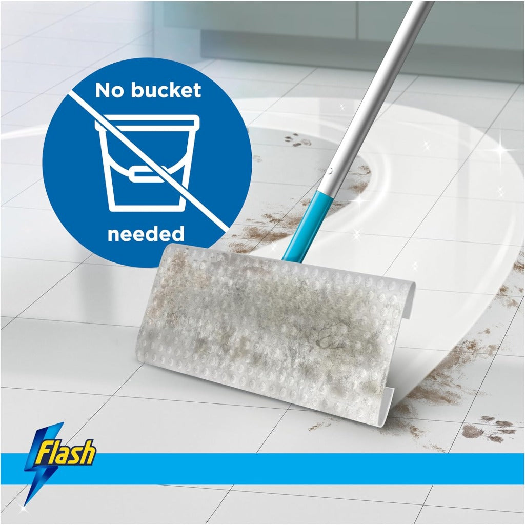 Flash Speedmop Wet Mop Floor Cleaner Refill Wipes - Lemon Scented Pads - 48 Count (2x24) for Speed Mop System - Damaged Box