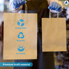 NationwidePaper 50 Extra Large Brown Paper Bags - Twisted Handles - 30x14x40cm Gift Party Sweet Bags - Damaged Box
