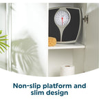 Salter 148 BKSVDR Speedo Dial Mechanical Bathroom Scale - Easy Read, Large Platform, 136kg / 21st - Good