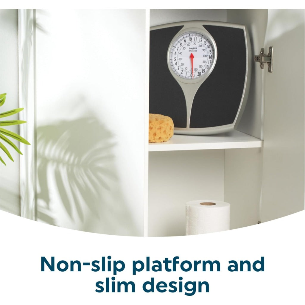 Salter 148 BKSVDR Speedo Dial Mechanical Bathroom Scale - Easy Read, Large Platform, 136kg / 21st - Good