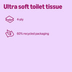 by Amazon Ultra Soft Toilet Tissue - 4-Ply - 48 Rolls (4x12) - 160 Sheets - FSC Certified Toilet Paper - Damaged Box