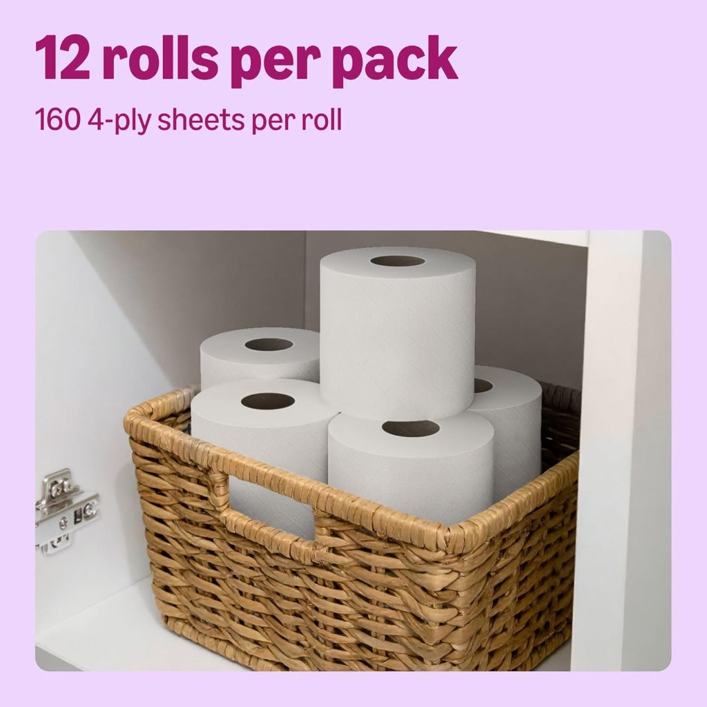 by Amazon Ultra Soft Toilet Tissue - 4-Ply - 48 Rolls (4x12) - 160 Sheets - FSC Certified Toilet Paper - Damaged Box
