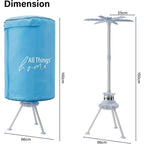 Portable Electric Clothes Dryer - 1000W Fast Drying Heated Airer Machine for Indoor Home Dorms - All Fabrics Drier - Very Good